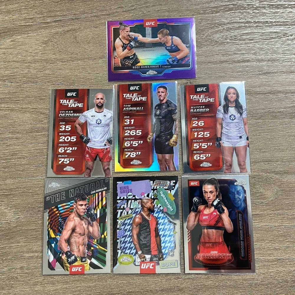 2025 Topps Chrome UFC (Lot of 11) - Various Fighters Refractor Parallels Variety